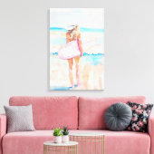 Küstercowgirl-Surfbemalung auf Leinwand (Insitu (Wohnzimmer))