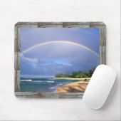 Küsteregenbogen mousepad mit barnwood Rahmen (Mit Mouse)
