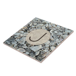 Küstermuschel-Monogramm  Fliese
