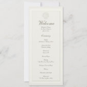 Küstermuschelnautisches formelles Hochzeitsprogram (Vorderseite)