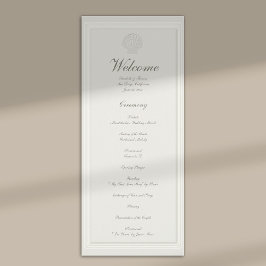 Küstermuschelnautisches formelles Hochzeitsprogram