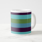 Küstharmonie-Streifen Jumbo-Tasse (Vorderseite Rechts)