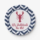 Küstlandsliebender 4. Juli Shellebrate Pappteller (Vorderseite)