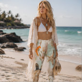 Küstliche Boho-Meerjungfrau-Garten-Meeres-Schildkr Leggings