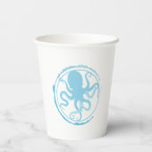 Küstlicher Blauer Oktopus 2 Pappbecher (Rückseite)