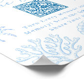 Küstlicher Brautparty-QR-Code-Foto-Sharing-Schild Poster (Ecke)