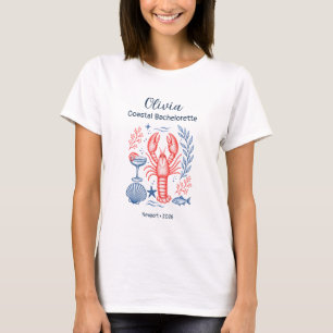 Küstlicher Junggesellinnenabschied Blaues Korallen T-Shirt