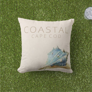 Küstliches Cape Cod Vintage-Meeresschnecken-Strand Kissen