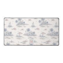 Küstliches tropisches französisches Toile-Monogram