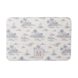 Küstliches tropisches französisches Toile-Muster-M Badematte