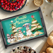 Küstliches Weihnachts-Sand-Schneemänner