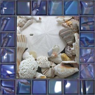 Küstliches Zuhause Sanddollar Muscheln Keramikflie Fliese