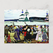 Kustodiev - auf der Messe Postkarte (Vorderseite)