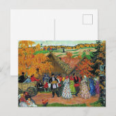 Kustodiev - Dorffest, Postkarte (Vorne/Hinten)