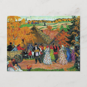 Kustodiev - Dorffest, Postkarte