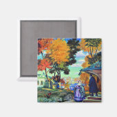 Kustodiev - Herbst 1924 Kunstmalerei, Magnet (Vorderseite/Rückseite)