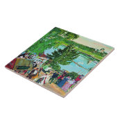 Kustodiev - Promenade along the Volga, Fliese (Seite)