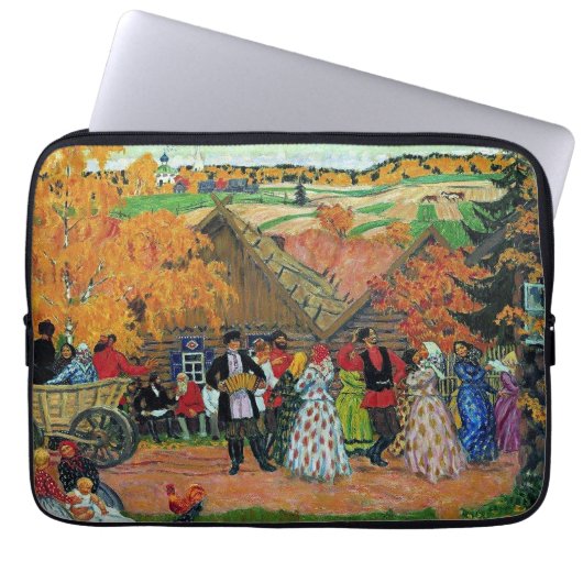 Kustodiev - Village Holiday, Laptopschutzhülle (Vorderseite)