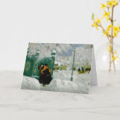 Kustodiev - Winter Scene, fine art painting Karte (Gelbe Blume)