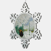 Kustodiev - Winterlandschaft, berühmtes Bild, Schneeflocken Zinn-Ornament (Rechts)