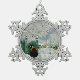 Kustodiev - Winterlandschaft, berühmtes Bild, Schneeflocken Zinn-Ornament