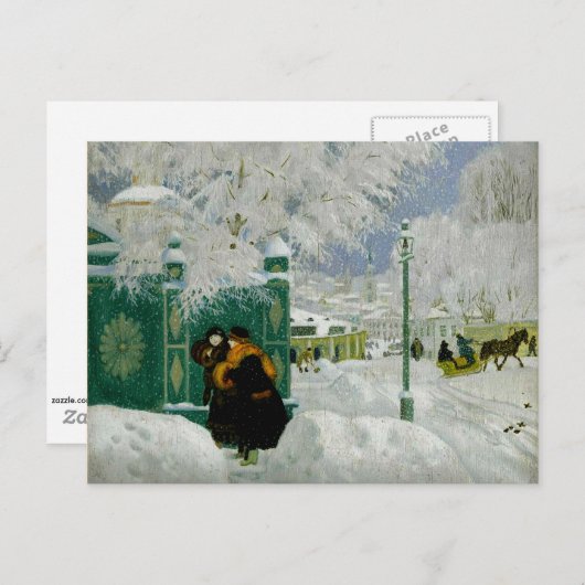 Kustodiev - Winterlandschaft Postkarte (Vorne/Hinten)