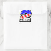 Kustom 2 Fast Eddie All American Decal Quadratischer Aufkleber (Tasche)
