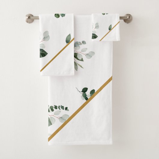 KUSTOM BOTANISCHES GOLD BADEZIMMER TOWEL SET (Insitu)