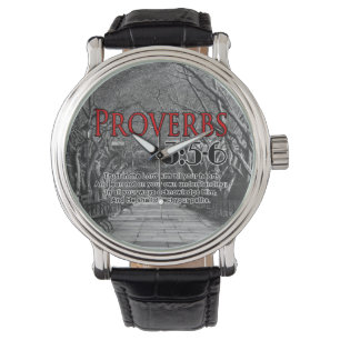 KUSTOM CHRISTLICH BIBLE VERSE PROVERSE 3:5-6 ARMBANDUHR