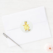 KUSTOM EASTER CHICK MIT KRAFT FÜR UMSCHLAG AUFKLEB RUNDER AUFKLEBER (Umschlag)