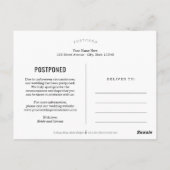 KUSTOM-FARBE-Hochzeitsaktualisierung für gebürstet Postkarte (Rückseite)