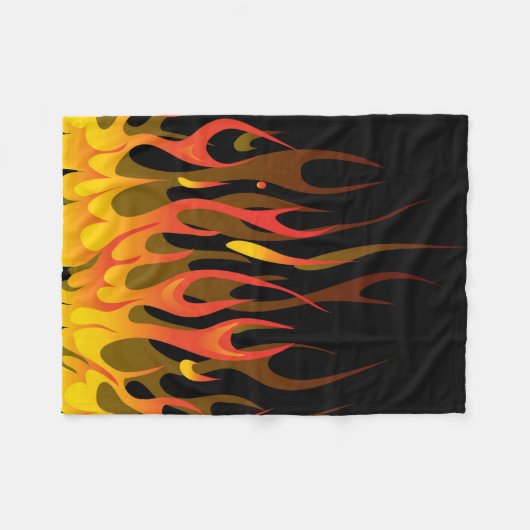 Kustom Flames Fleecedecke (Vorderseite (Horizontal))
