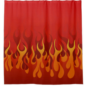 Kustom Flammen Duschvorhang