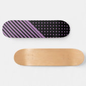 KUSTOM HEARS & STRIPES LILA PATTERN SKATEBOARD (Horizontal)