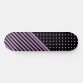 KUSTOM HEARS & STRIPES LILA PATTERN SKATEBOARD (Horizontal)