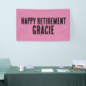 KUSTOM RTIREMENT PARTY PINK BANNER BANNER (Messeveranstaltung)