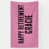 KUSTOM RTIREMENT PARTY PINK BANNER BANNER (Vertikal)