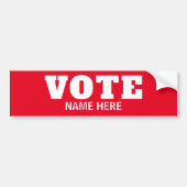 KUSTOM STIMMEN WÄHLER KANDIDATENWAHL AUTOAUFKLEBER (Vorne)