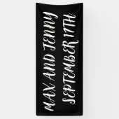 KUSTOM WEDING BANNER BLACK SCRIPT (Vertikal)
