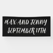 KUSTOM WEDING BANNER BLACK SCRIPT (Horizontal)