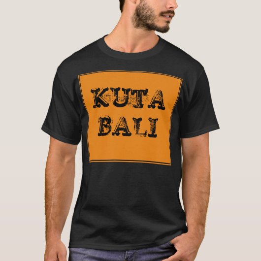 Kuta Bali orange dunkler T - Shirt (Vorderseite)