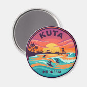 Kuta Beach Indonesien Magnet (Vorderseite/Rückseite)