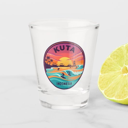 Kuta Beach Indonesien Schnapsglas (Vorderseite)