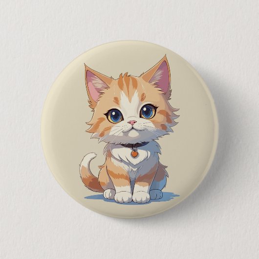 Kutness Overload Kawaii Kitty Button (Vorderseite)