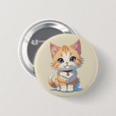 Kutness Overload Kawaii Kitty Button (Vorne & Hinten)