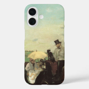 Kutsche bei den Rennen von Edgar Degas, Vintage Ar iPhone 16 Hülle