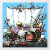 Kutschenwagen Fensteraufkleber (Blatt)