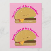 Kuttable Cheeseburger Kid's Valentine Day Card Dankeskarte (Vorderseite)