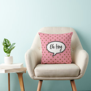 KÜTZ! 🛏️ Oh Hey Wurfkissen – Rosa Punkte Kissen