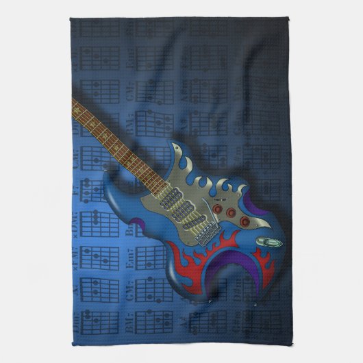 KuuMa Guitar 02 (B) Geschirrtuch (Vertikal)